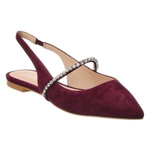 🤎 NWT Stuart Weitzman Burgundy Crystalline Slingback